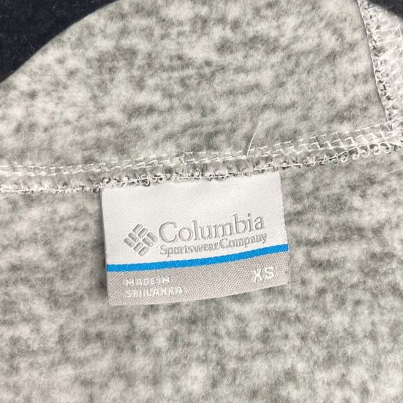 Columbia Womens XSmall Gray Darling Days Pullover Sweatshirt Fleece Button Hood - Picture 6 of 9